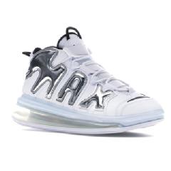 NIKE GA[ Abve| AIR UPTEMPO WHITE MORE 720 METALLIC SILVER SILVERBLACK