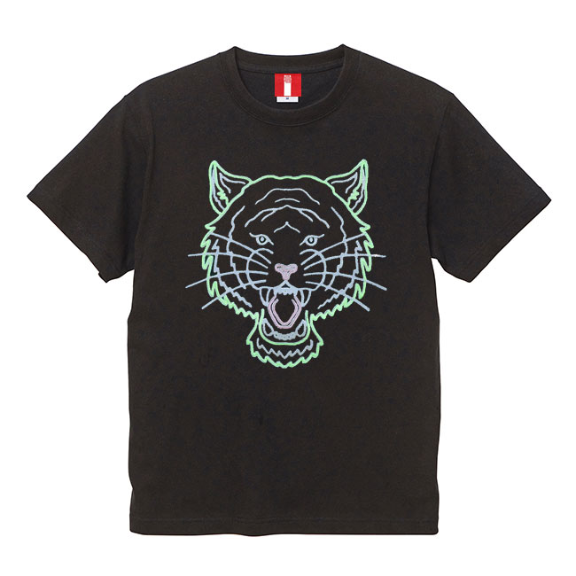 刺繍Tシャツ 刺繍 Tシャツ 豹 レオパード 刺繍Tシャツ 3D刺繍 ロンT レオパード 豹 長袖