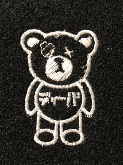 刺繍 プリント トレーナー プルオーバー 刺繍トレーナー　クマ