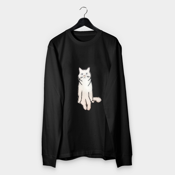 刺繍Tシャツ 3D刺繍 ロンT 長袖 ねこ ネコ 全商品 DIVA CLOSET