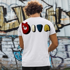 もこもこ クマ DIVA ロゴ 文字くまワッペン刺繍 プリント Tシャツ 3D刺繍 