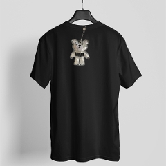 名入れ ネーム クリア 透明 クマ 刺繍 3D　キーホルダー Tシャツ 3D刺繍 