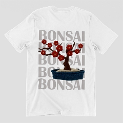 盆栽 梅　もこもこ　ぷくぷく 和柄　刺繍Tシャツ