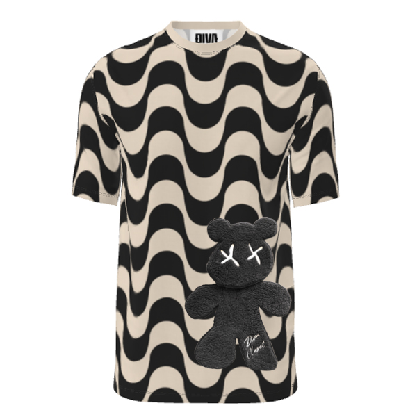 総柄 プリントt 幾何学プリント クマ テディベア Tシャツ 全商品