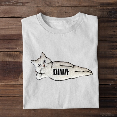 Tシャツ ネコ ねこ 猫 cat CAT 刺繍 名入れ tシャツ